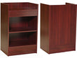 Load image into Gallery viewer, black-cash-register-stand-adjustable-shelf-drawer-24w-x-38h-x-18d-wooden-dark-red