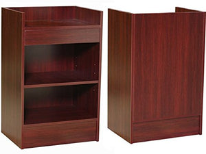 Black Cash Register Stand, Adjustable Shelf, Drawer, 24"W X 38"H X 18"D