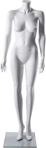 Matte White Headless Female Mannequin