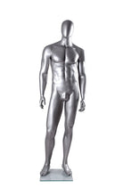 Load image into Gallery viewer, Matte Silver Male Mannequin