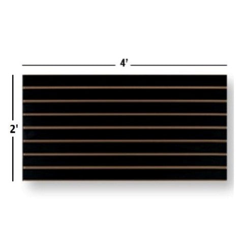 2' x 4' Black Slatwall Panels (Set of 2)