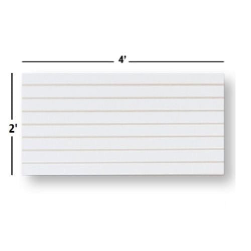 2' x 4' White Slatwall Panels (Set of 2)