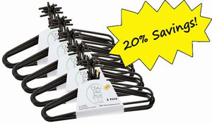 Black Plastic &quot;Clothes Vine&quot; Hangers (25) Pack