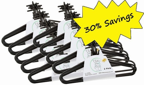 Black Plastic Clothes Vine Hangers (50) Pack  Product & Reviews - Only  Hangers – Only Hangers Inc.