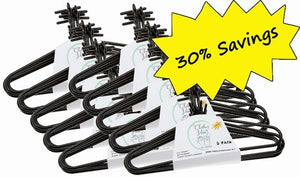 Black Plastic &quot;Clothes Vine&quot; Hangers (50) Pack