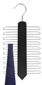 Black Wooden Tie Hanger - Vertical Style