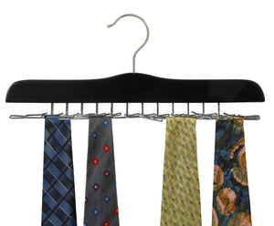 Black Wooden Tie Hanger