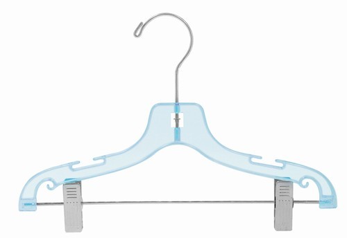 Your Zone Children's Clothing Hangers, 10 Pack, Blue, Sizes up to 8,  Durable Plastic