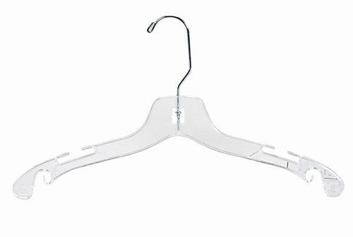 Junior Dress Hanger - 14 Clear - 100/Carton – Omaha Fixture