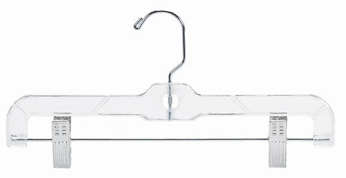 Children's Clear Plastic Pant/Skirt Hanger - 12"