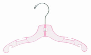 Children's Pink Plastic Dress Hanger 12&quot;