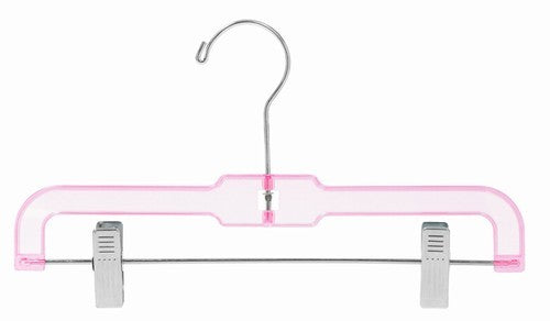 Children's Pink Plastic Pant/Skirt Hanger - 12"