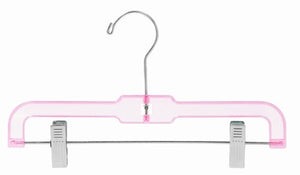 Children's Pink Plastic Pant/Skirt Hanger - 12&quot;