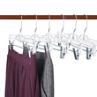 Load image into Gallery viewer, clear-plastic-pant-and-skirt-hanger w/clips-top-view