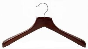 Contoured Deluxe Wooden Coat Hanger