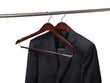 Load image into Gallery viewer, contoured-wooden-coat-hanger-wlocking-bar-side-view