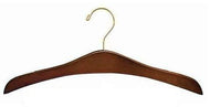 Decorative Wooden Dress Hanger (Walnut/Brass)