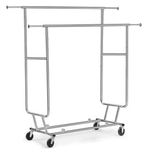 Load image into Gallery viewer, Double Folding Rolling Rack;Double Folding Rolling Rack;Double Folding Rolling Rack;Double Folding Rolling Rack