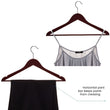 Load image into Gallery viewer, flat-wooden-suit-hanger-wbar-walnut-chrome-front-details-view