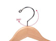 Load image into Gallery viewer, flat-wooden-suit-hanger-wnon-slip-bar-holder-view