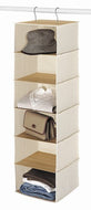 Hanging Canvas & Bamboo Accessory Storage