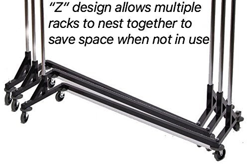 Azng Rack Heavy‑Duty Z‑Rack (Black Base) | Only Hangers