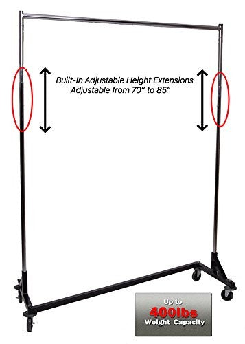 Z Rack Base Heavy‑Duty Z‑Rack (Black Base) | Only Hangers