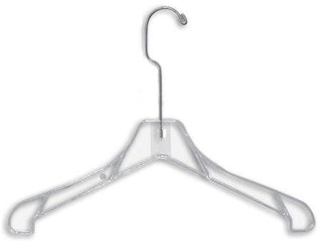 Heavyweight Clear Coat Hanger (Long Hook) | Only Hangers Half Box of 50 Heavyweight Clear Coat Hanger (Long Hook) | Only Hangers Half Box of 50