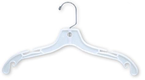 Heavyweight White Plastic Dress/Shirt Hanger