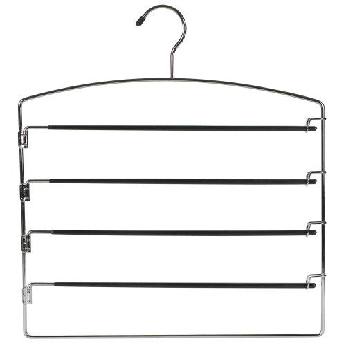 Metal Multi Pant Hanger w/Swing Arms (Black)