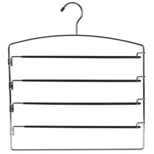 Metal Multi Pant Hanger w/Swing Arms (Black)