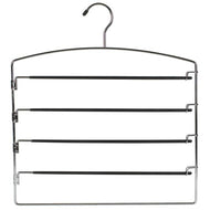 Metal Multi Pant Hanger w/Swing Arms (Black)