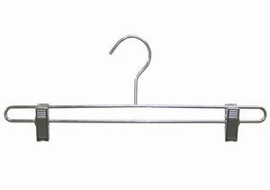 Space Saving Pants Hangers 2 Pack with 10 Metal Clip Rack Organizer