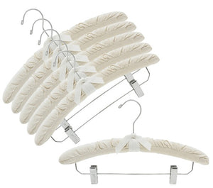 Natural Canvas Padded Hangers w/Clips