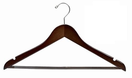 Oversized Wooden Suit Hanger w/Non-Slip Bar