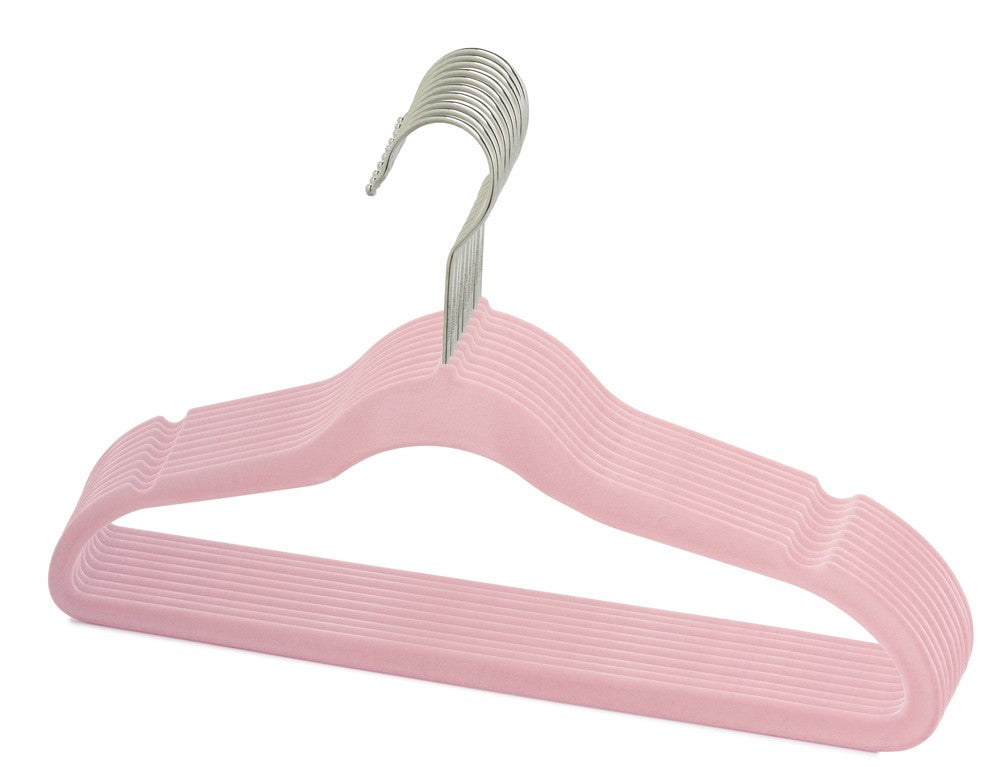 New! Petite Size Slim-Line Pink Shirt-Pant Hangers