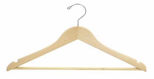 Petite Size Wooden Suit Hanger w/Bar