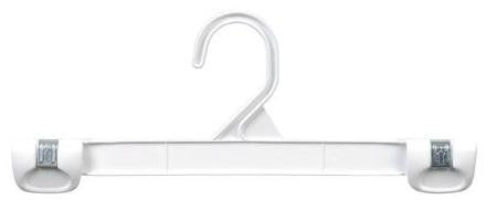 Plastic Gripper Hanger w/Stationary Hook - White