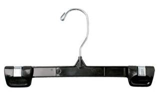 Hang-Safe Skirt/Slack Hanger Black Plastic Gripper Hangers