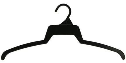 Teenager's Black Plastic Top Hangers - 33cm