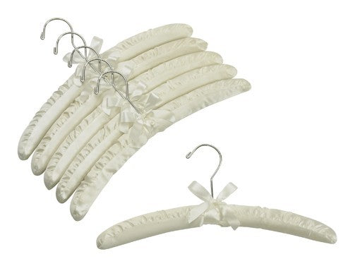 Satin Hangers w/Chrome Hook (Ivory)