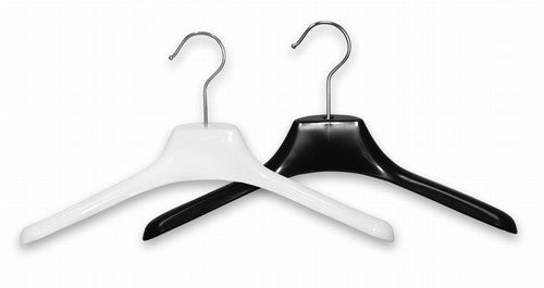 8 White, Molded Plastic Clip on Hangers