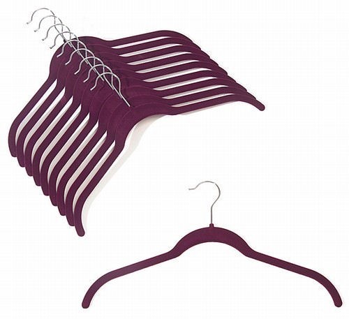 Slim-Line Burgundy Shirt Hanger