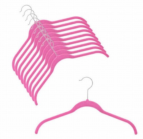 Slim-Line Hot Pink Shirt Hanger