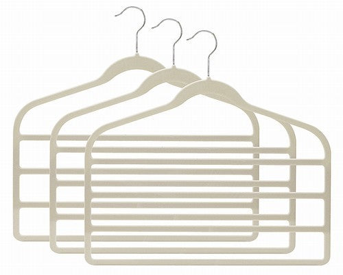 Tan Plastic Clothes Vine Hangers (10) Pack