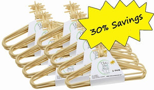 Tan Plastic &quot;Clothes Vine&quot; Hangers (50) Pack