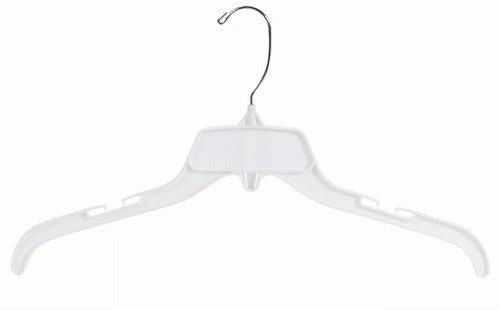 Styles Ball Top Plastic Hanger w/ Clips, White, 72 Per Case Price Per Case