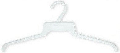 White Plastic Shipping Hangers 18"