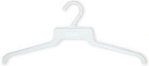 White Plastic Shipping Hangers 18&quot;