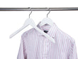 Load image into Gallery viewer, white-wooden-dress-shirt-hanger-side-view